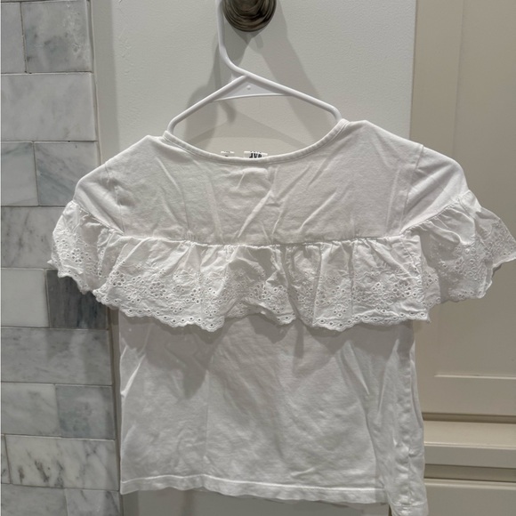 GAP White Eyelet Ruffle Blouse - Picture 4 of 4